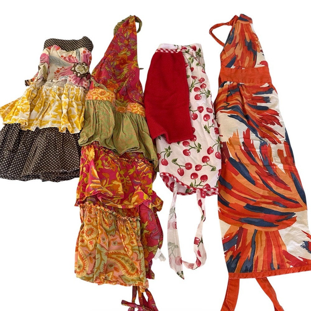 4 Cotton Printed Kitchen Aprons